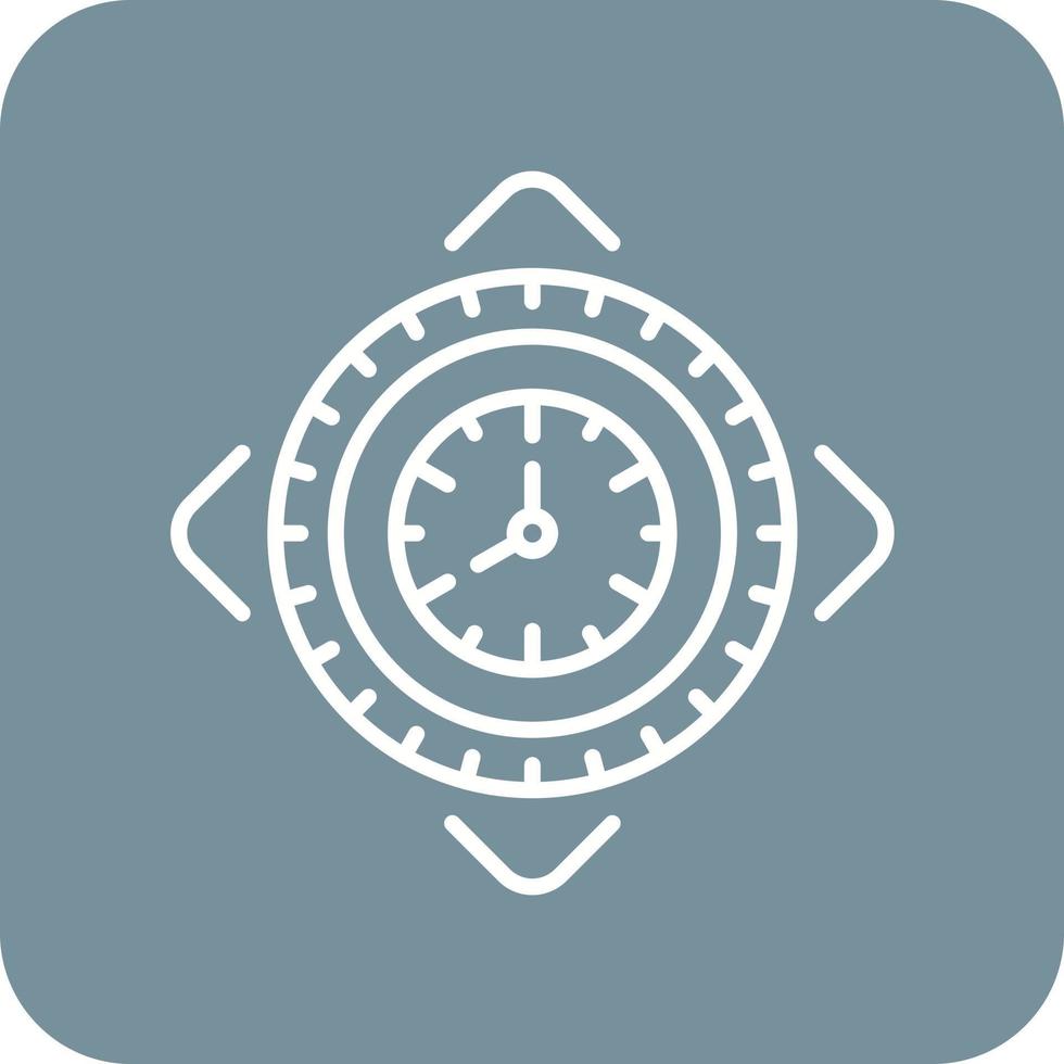 Target Line Round Corner Background Icons vector