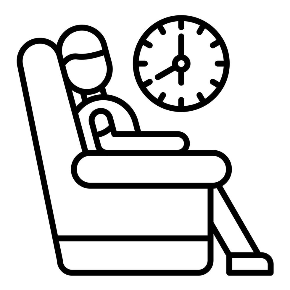 icono de línea de descanso vector