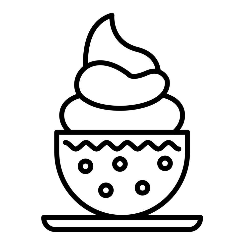 Ice Cream Cup Line Icon vector