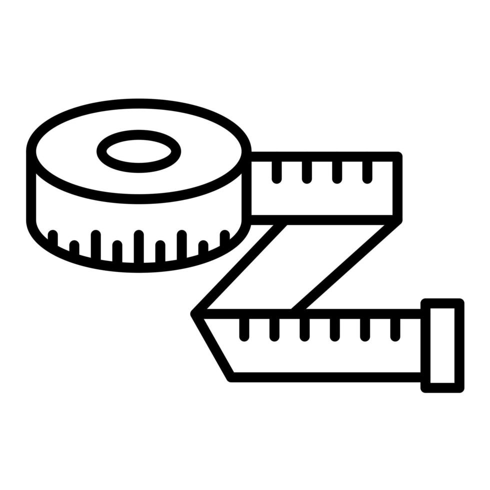 Tape Measure Line Icon vector