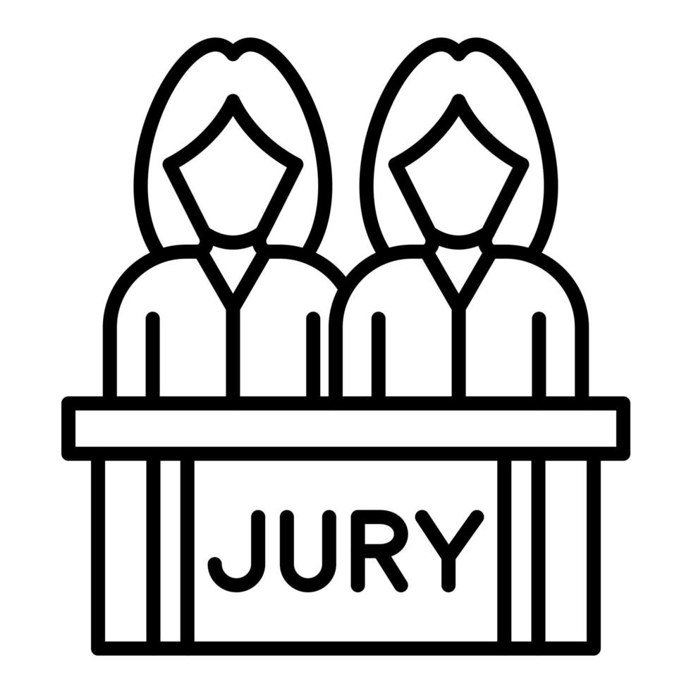 Juror Female Line Icon vector