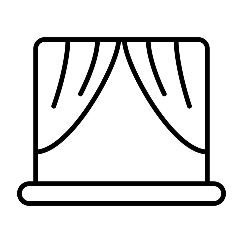 Stage Line Icon vector