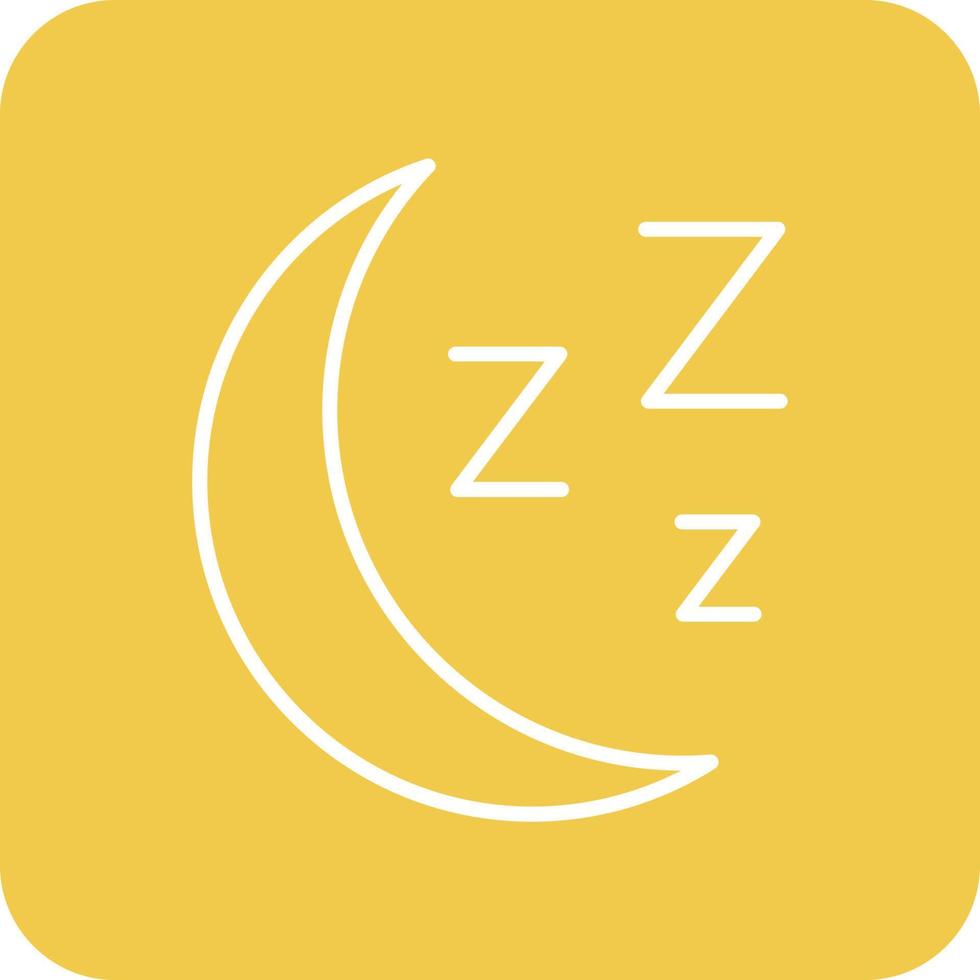 Sleep Line Round Corner Background Icons vector