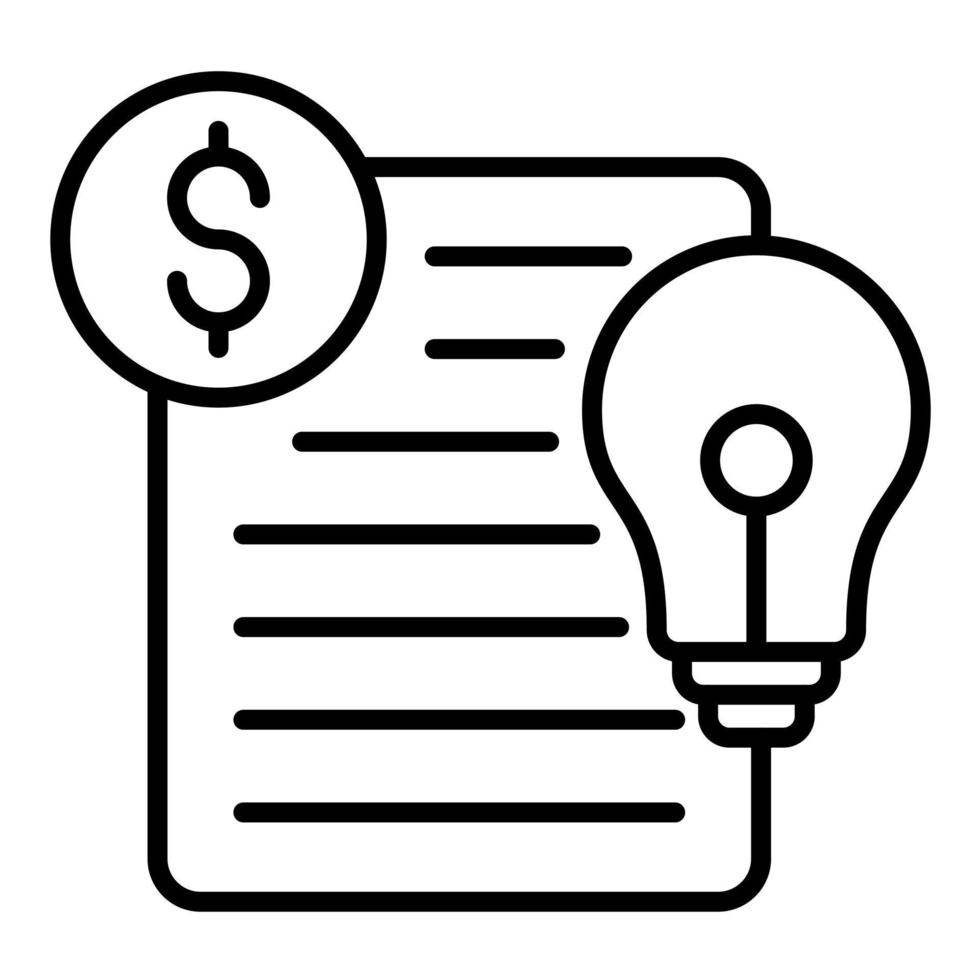 Intangible Asset Line Icon vector