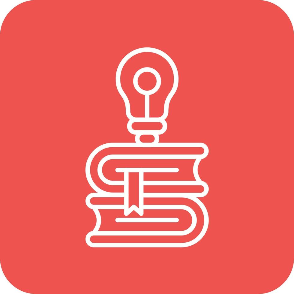 Idea Line Round Corner Background Icons vector