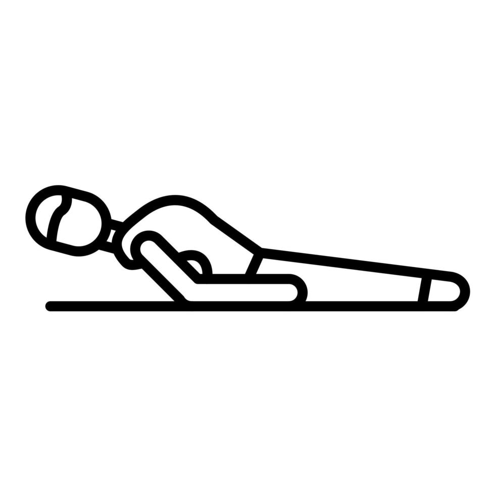 Fish Pose Line Icon vector