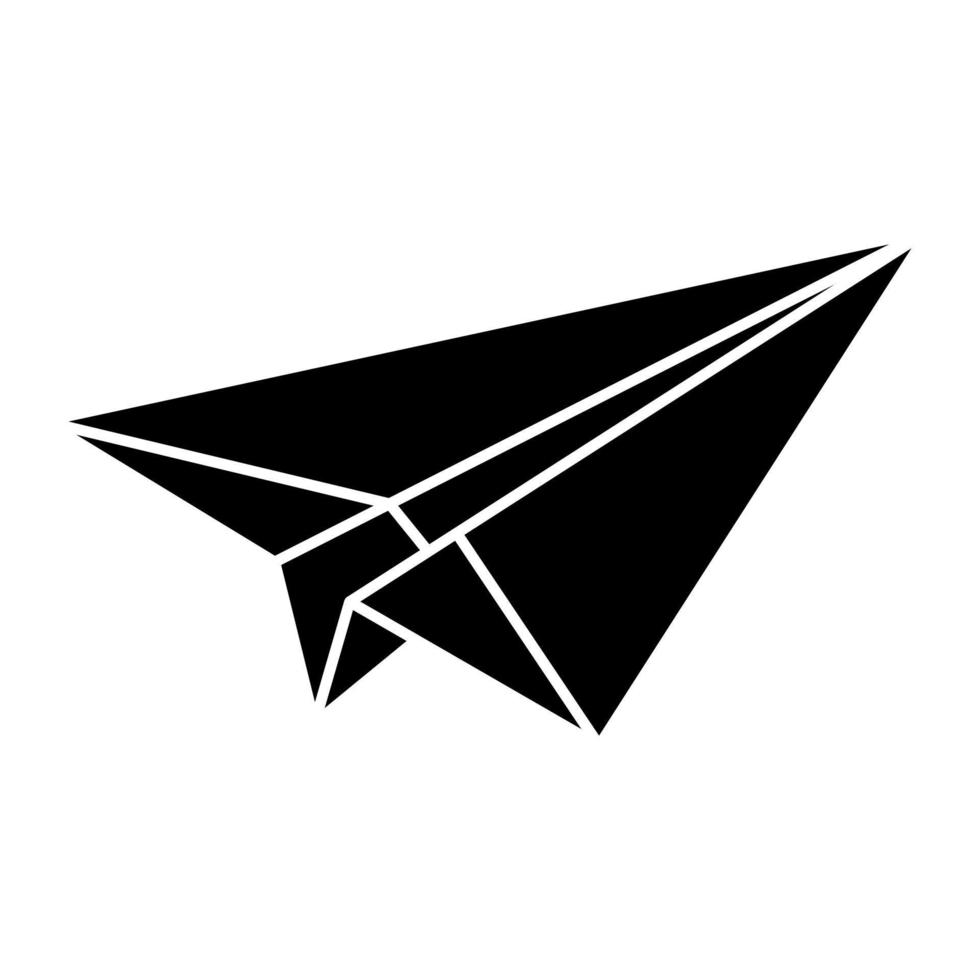 Editable design icon of paper plane vector