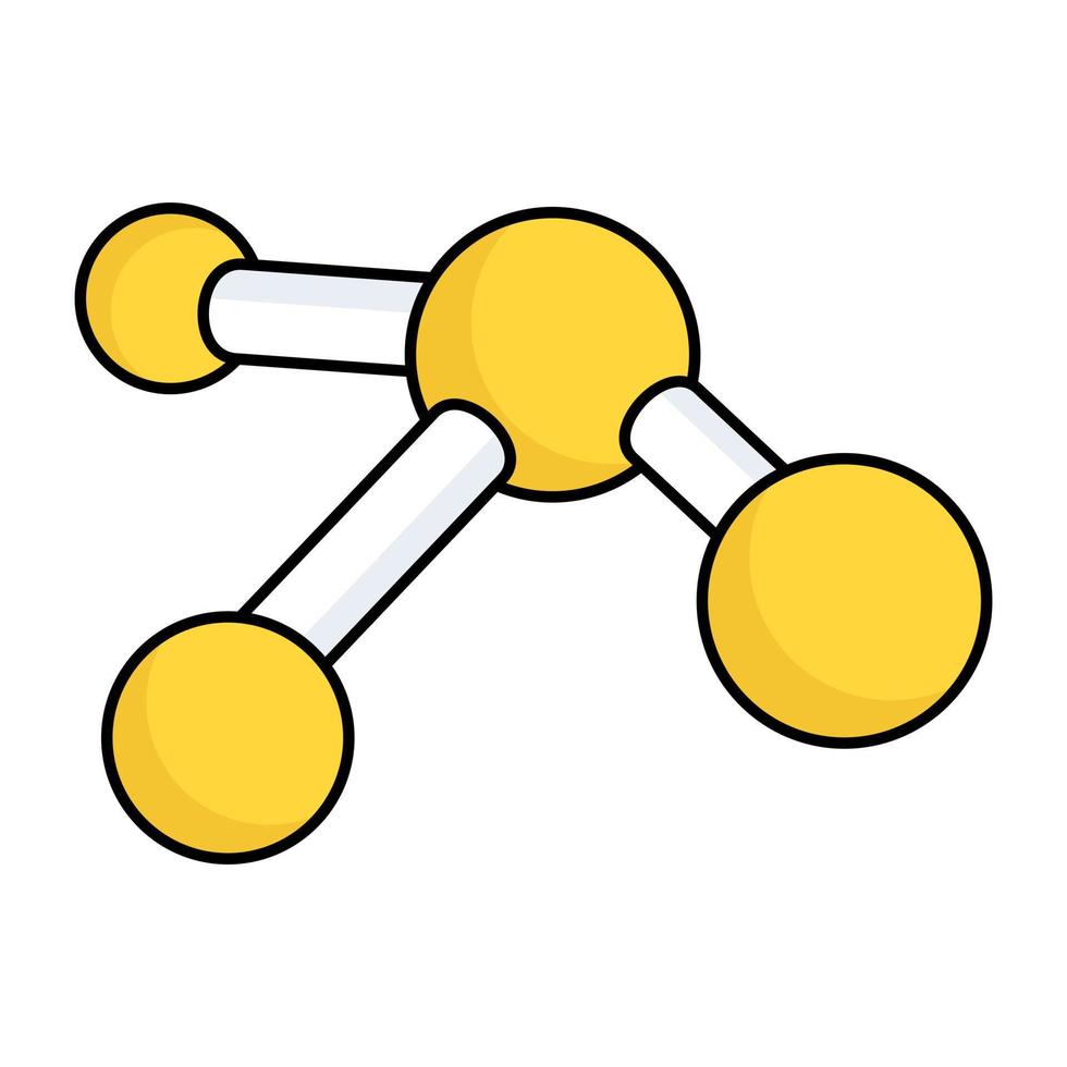 Chemical structure icon, vector design of topology