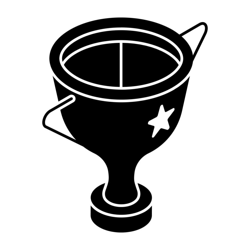 un diseño de icono de la copa de trofeo de premio vector