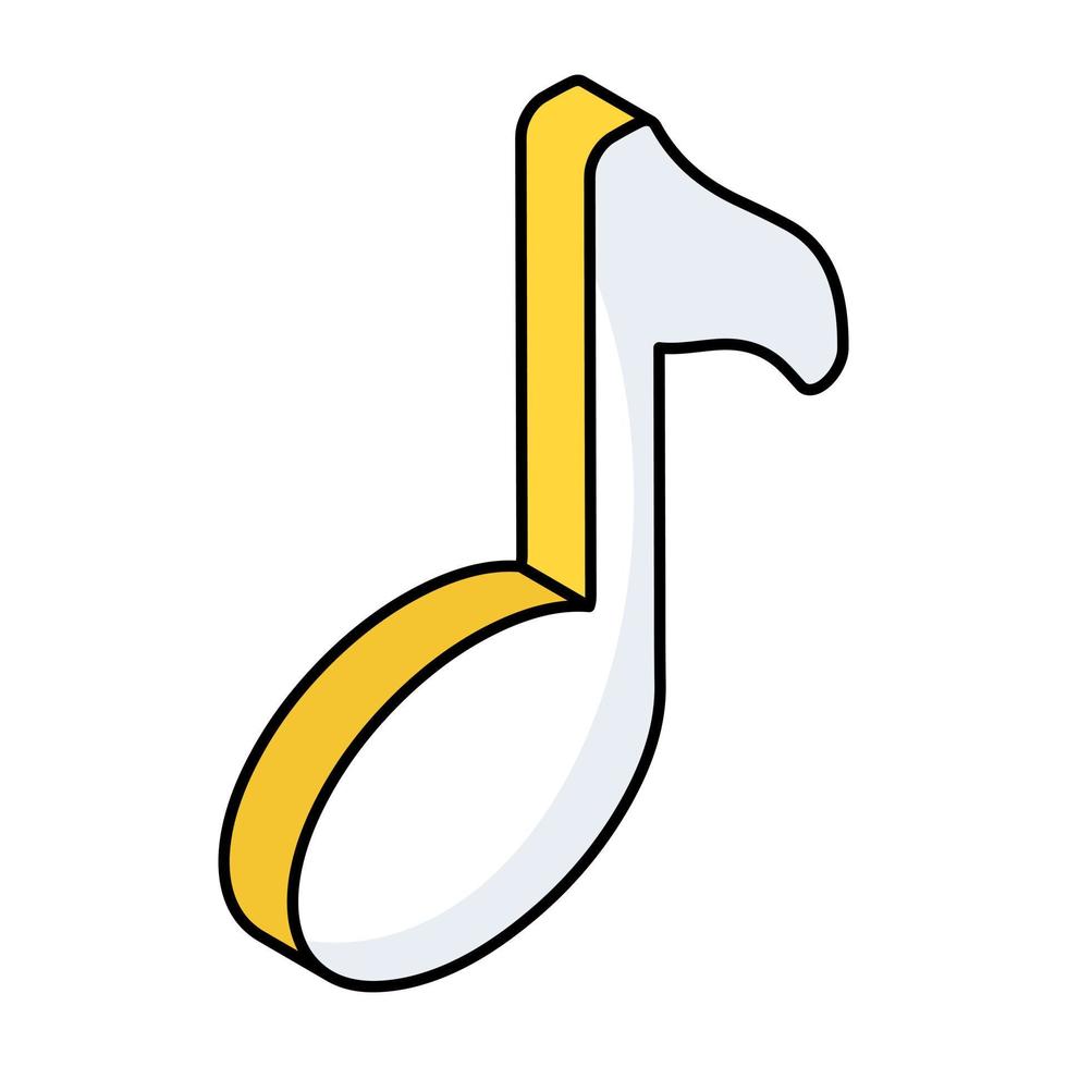 Perfect design icon of music note vector