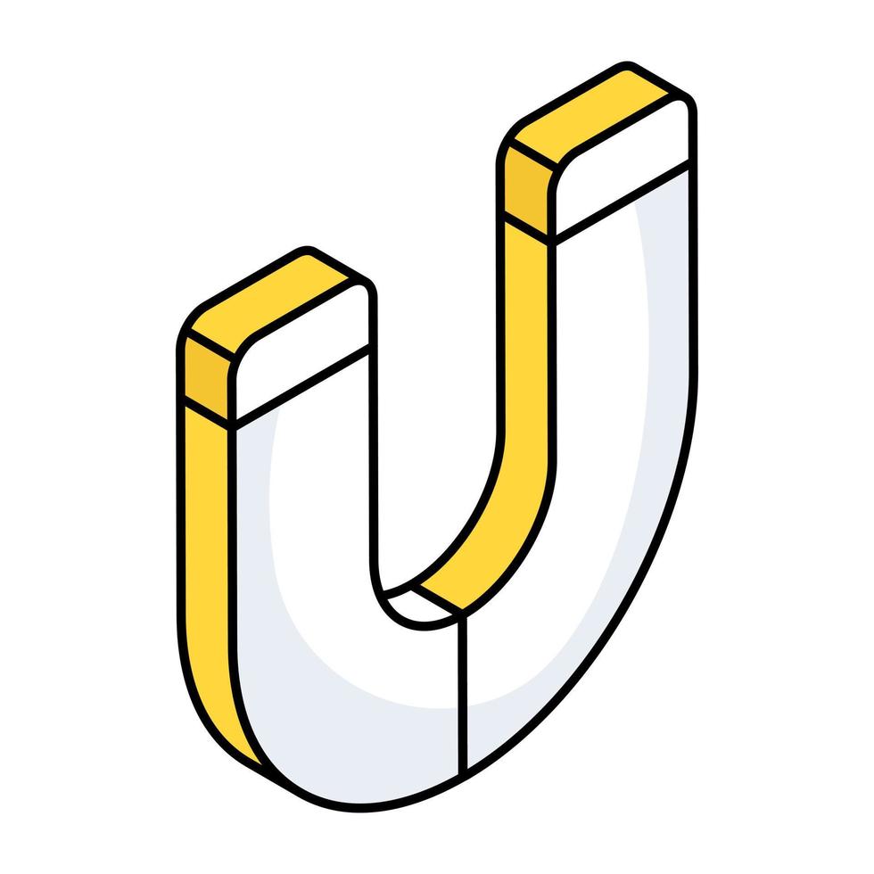 Unique design icon of magnet vector