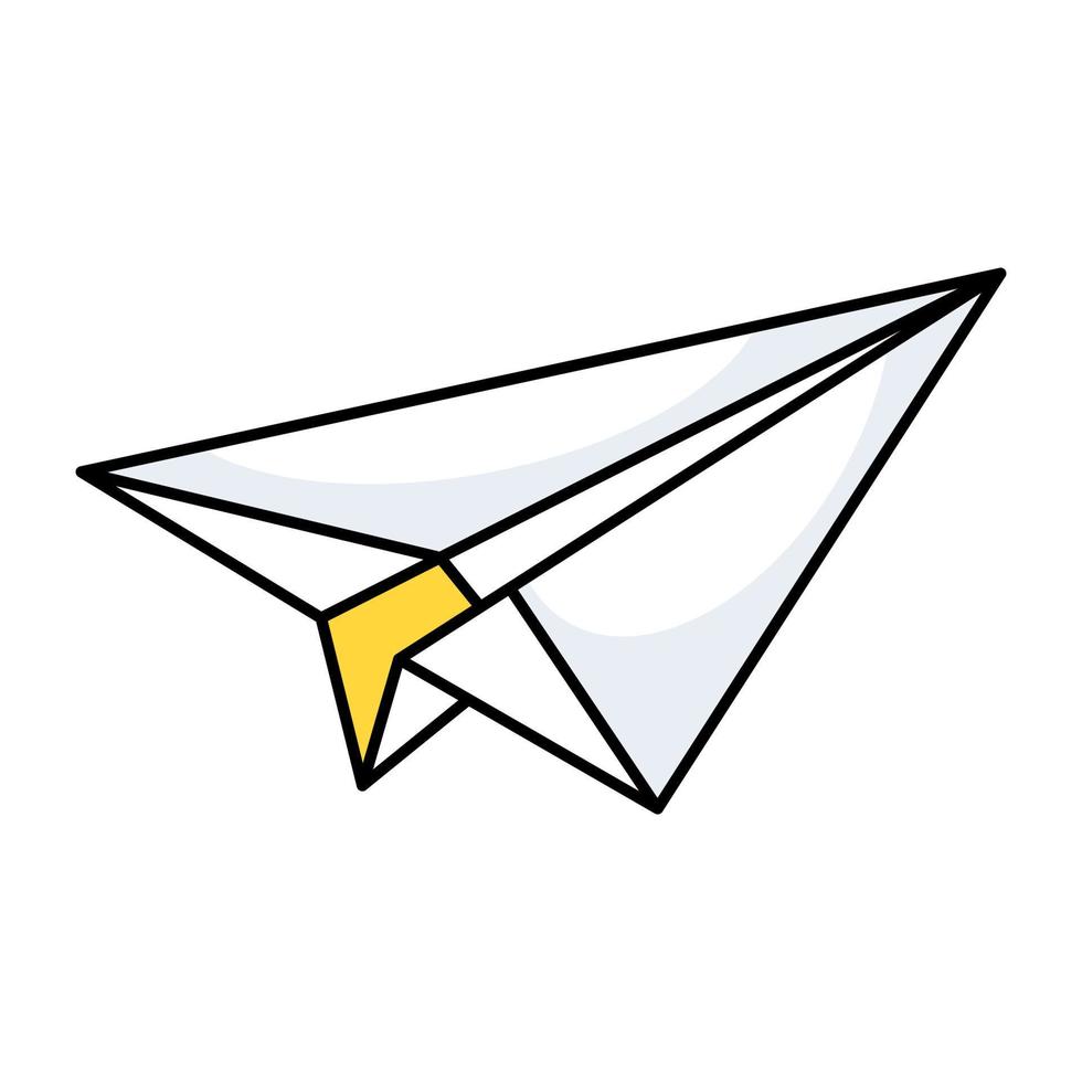 Editable design icon of paper plane vector