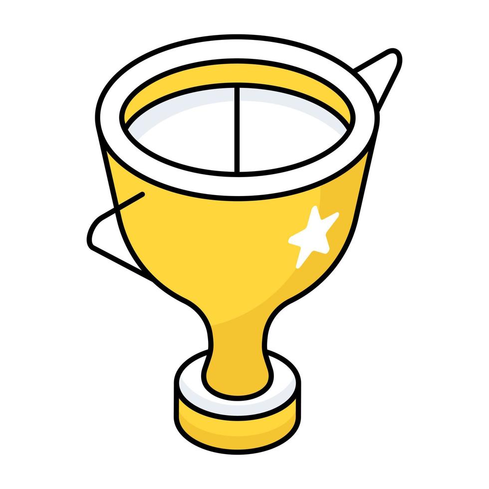 An icon design of award trophy cup vector