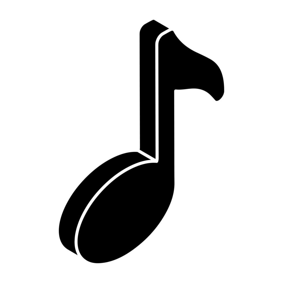 Perfect design icon of music note vector