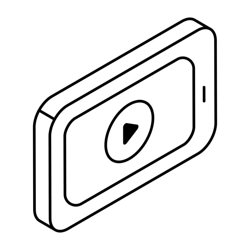 An icon design of mobile video vector