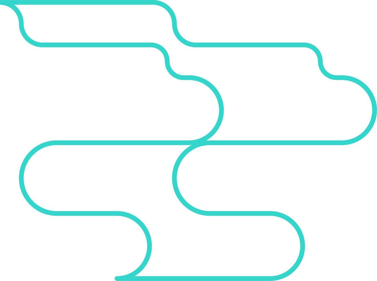 Abstract Minimal Round Shape Vector Outline