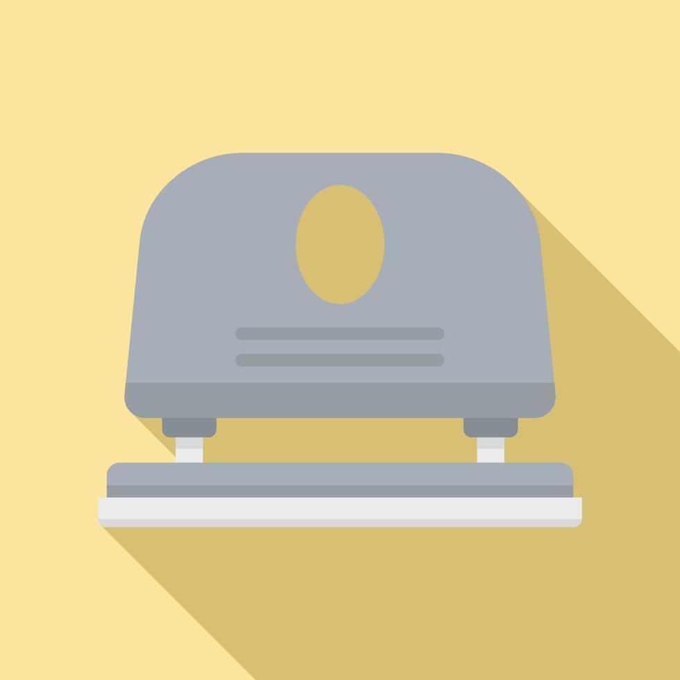 Paper hole puncher icon, flat style vector