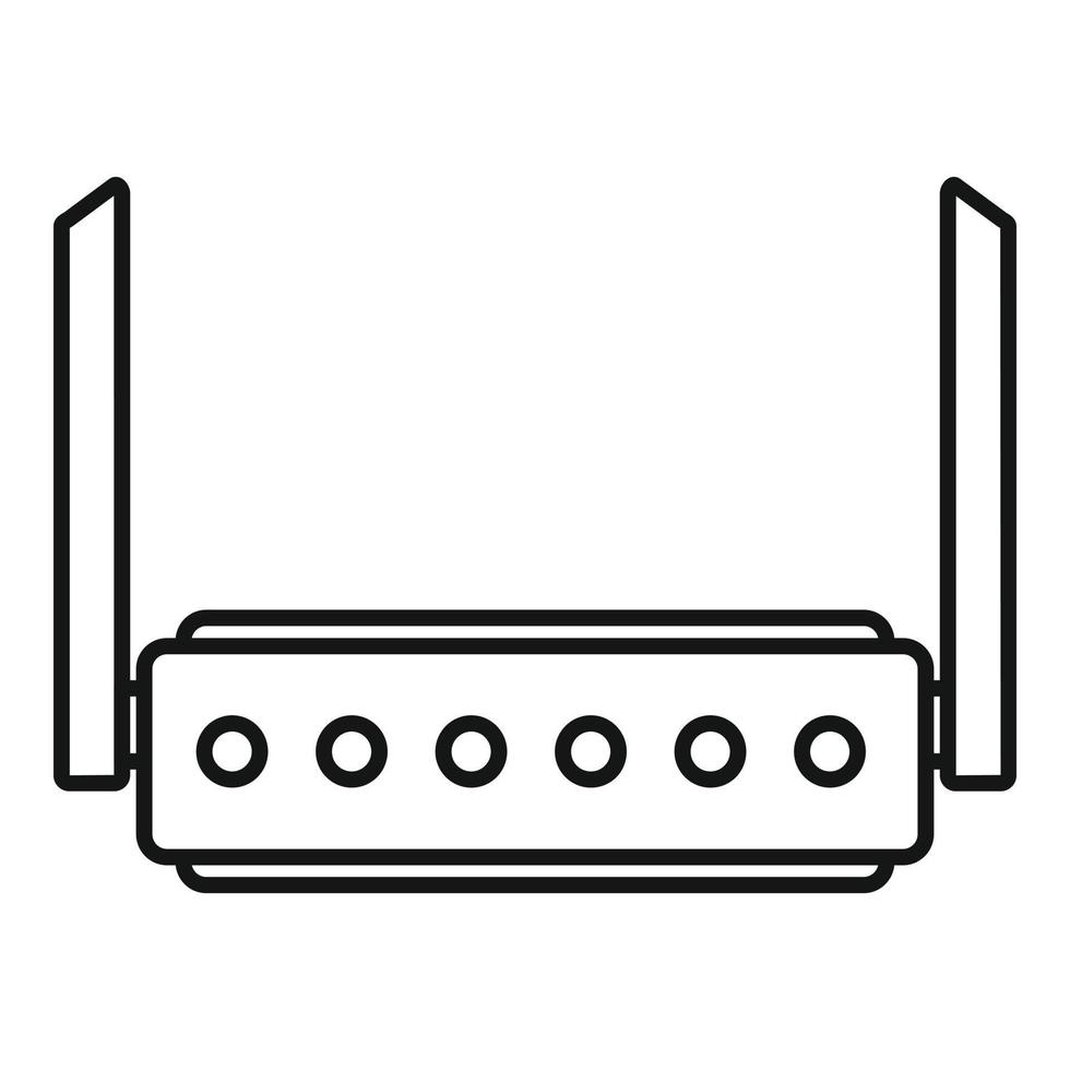 icono de enrutador de banda ancha, estilo de contorno vector