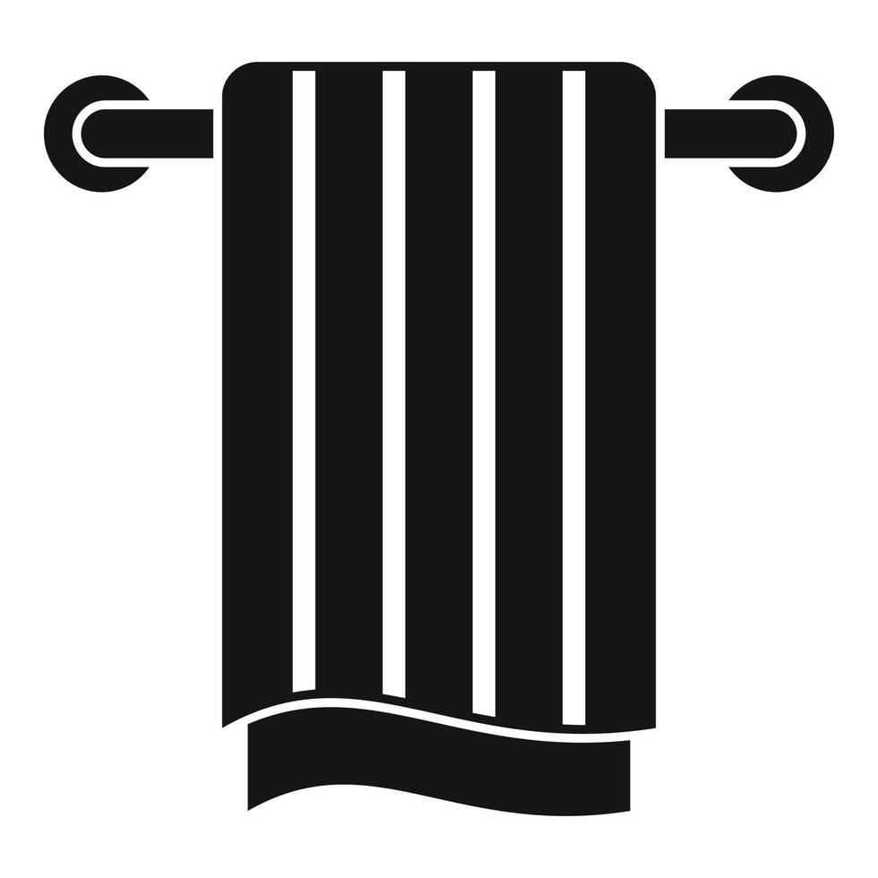 icono de toallero calentado por tubería, estilo simple vector