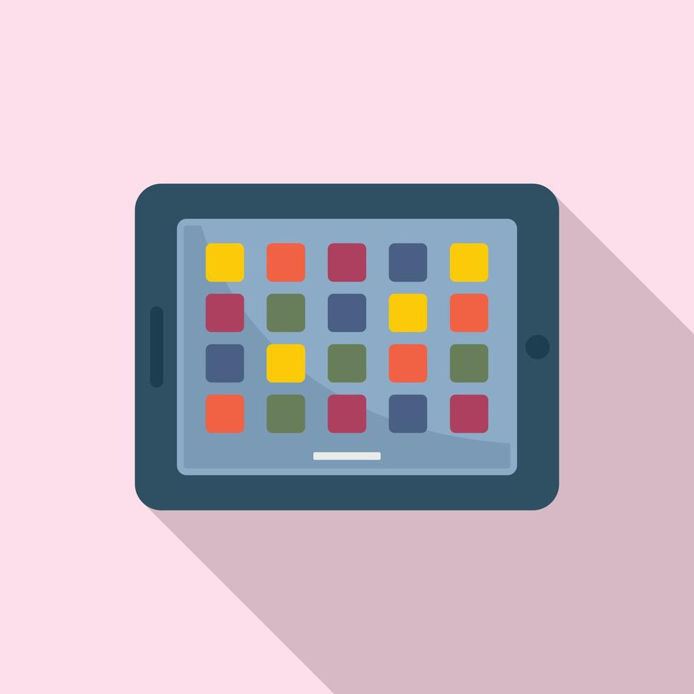 Tablet system icon, flat style vector