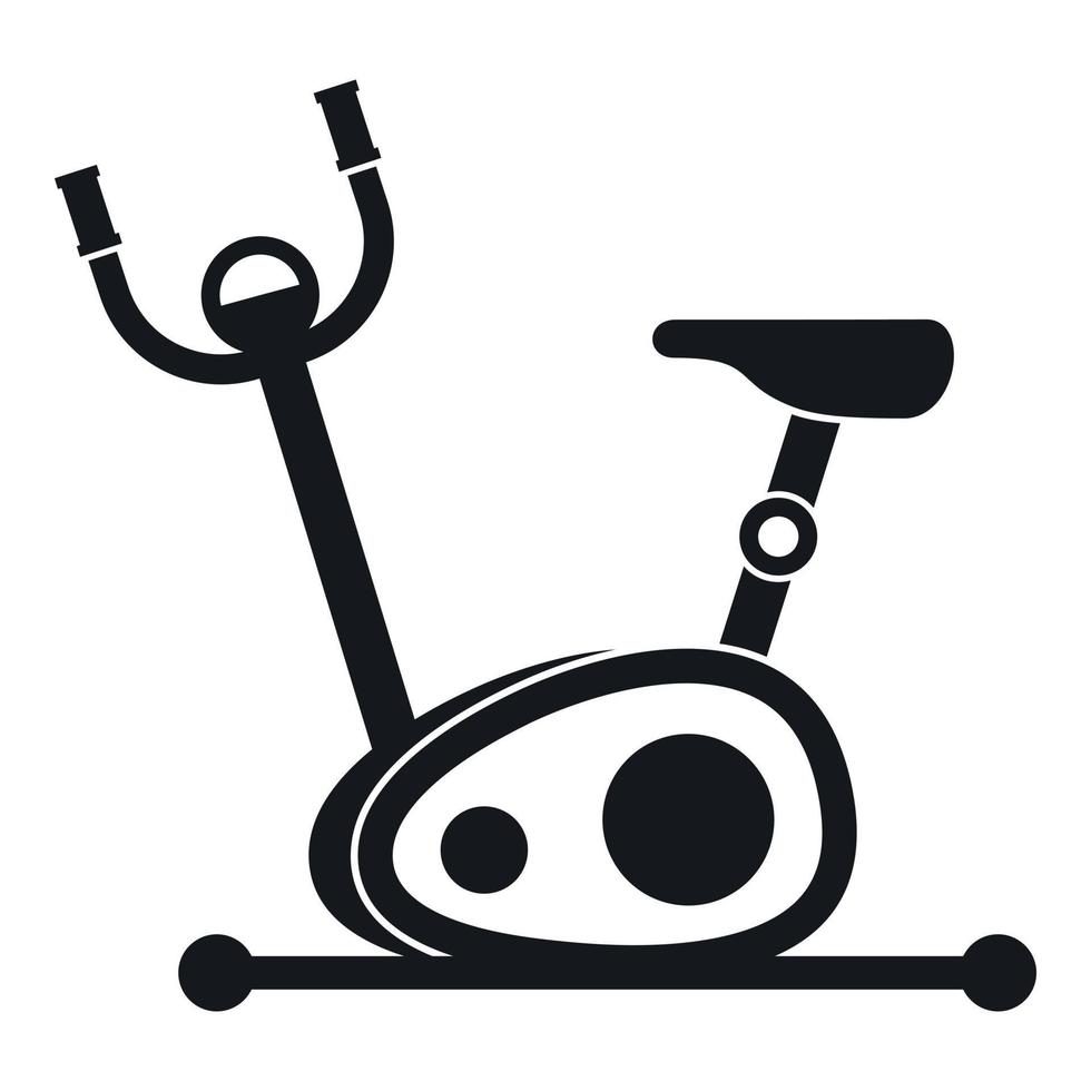 Exercise bike icon, simple style vector