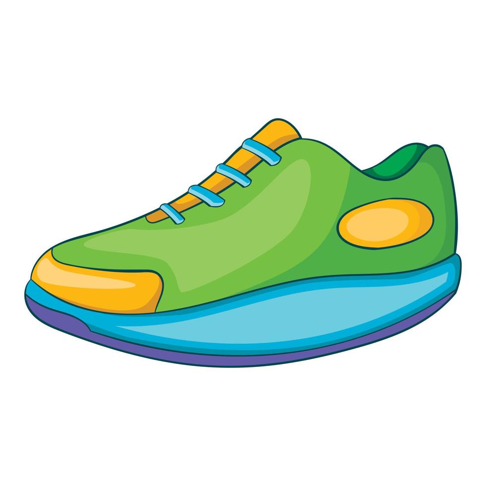 Athletic shoe icon, cartoon style vector