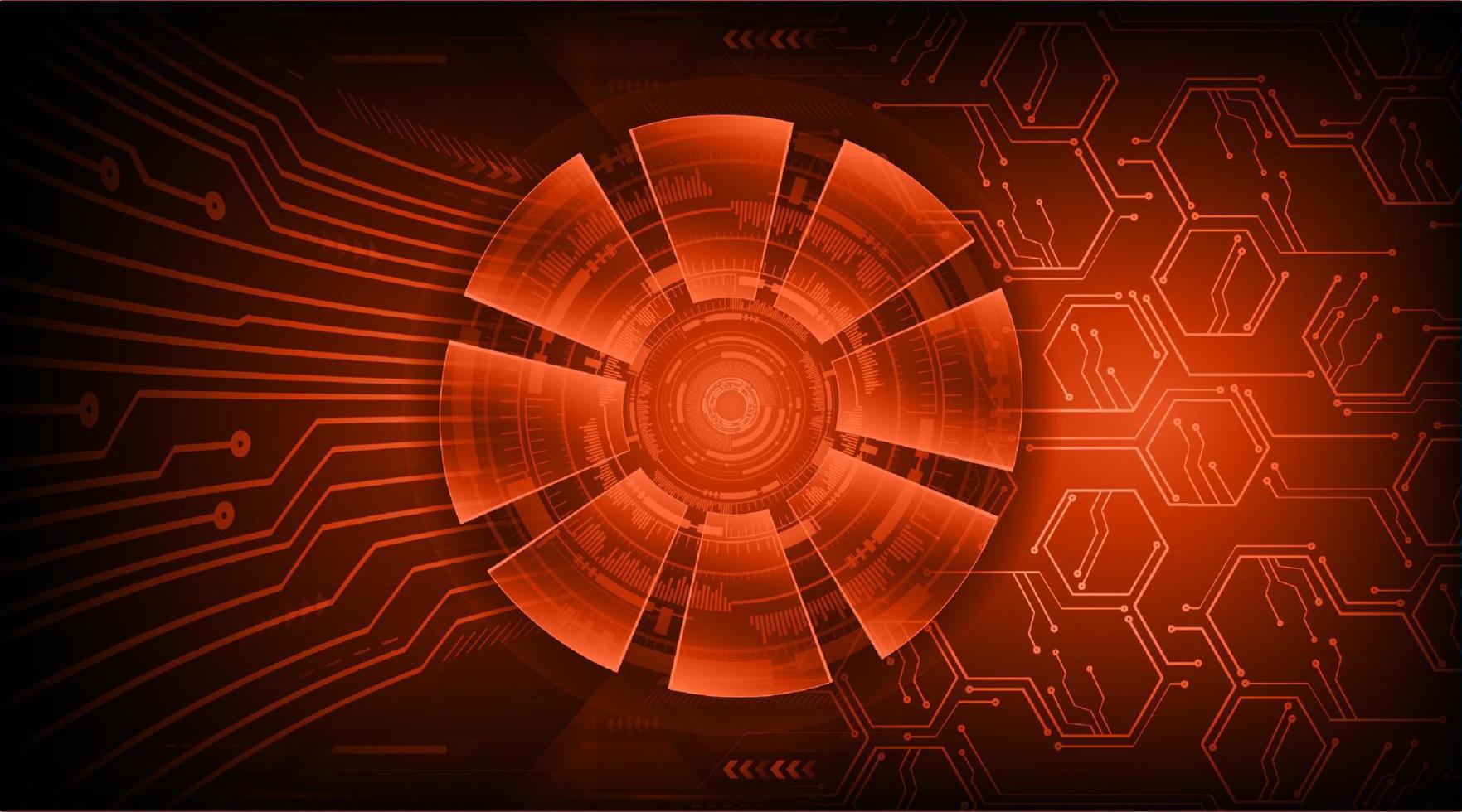 Modern Eye Holograph on Technology Background vector