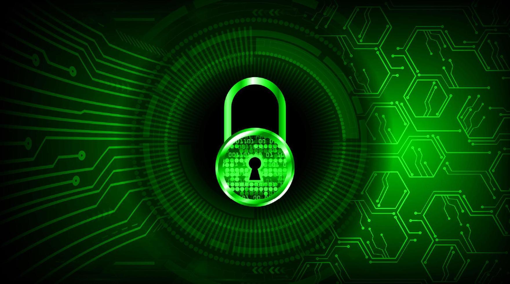 Modern Padlock Holograph on Technology Background vector