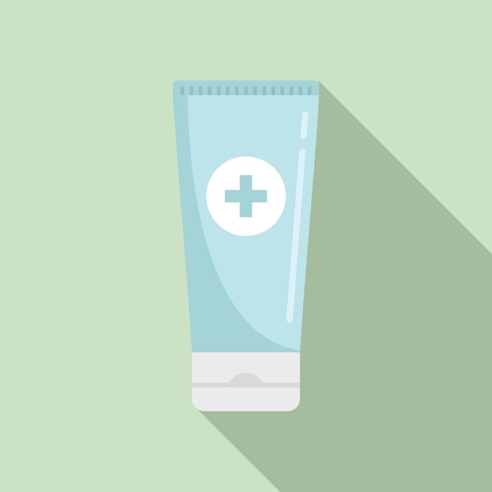 Antiseptic gel tube icon, flat style vector