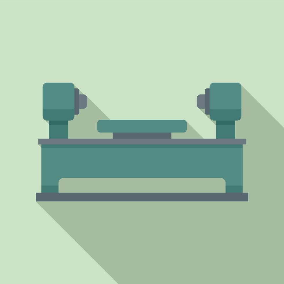 Lathe equipment icon, flat style vector