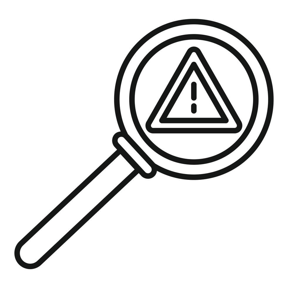 Crisis warning icon, outline style vector