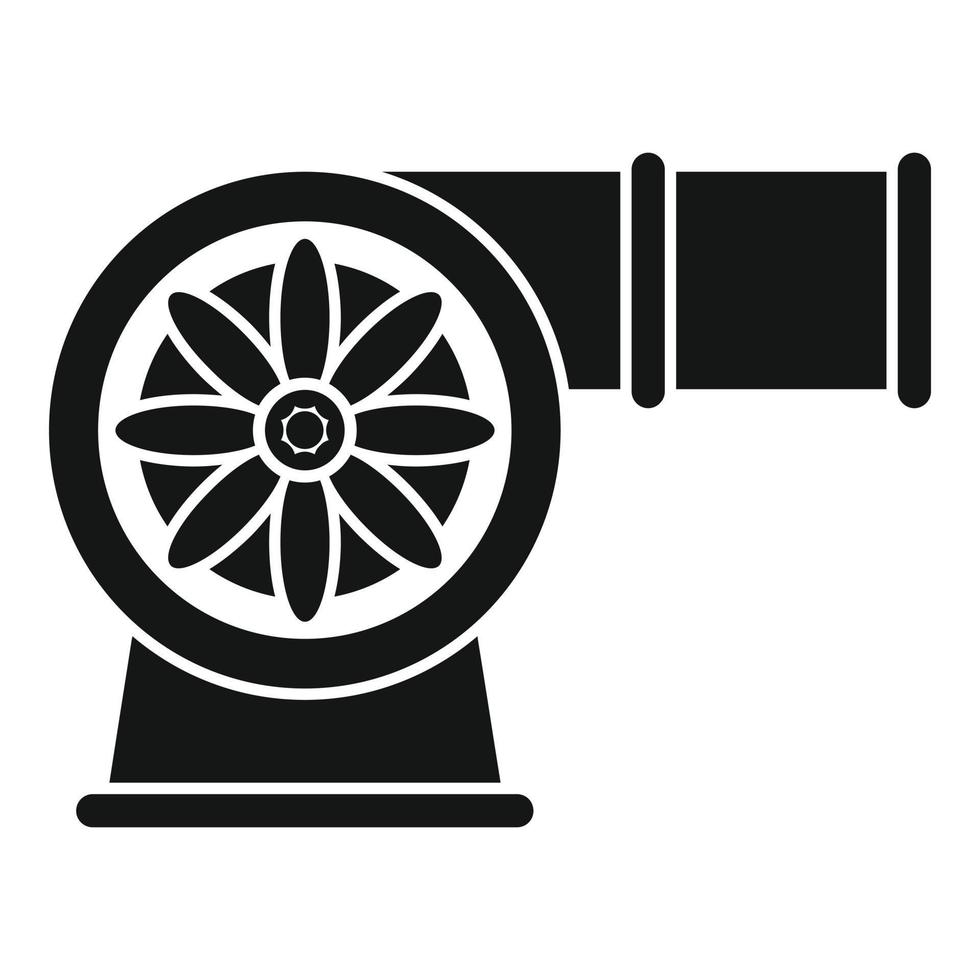 icono de ventilación de conductos, estilo simple vector