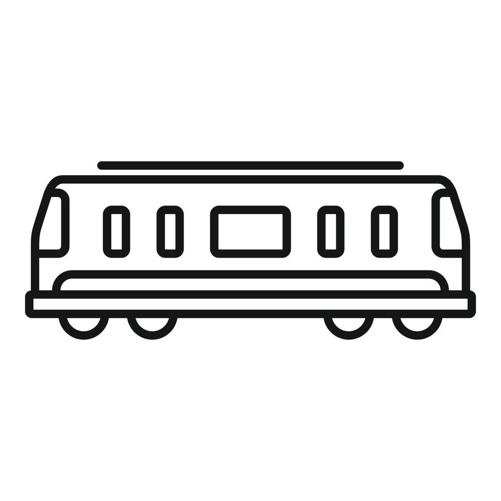 Train passenger wagon icon, outline style vector