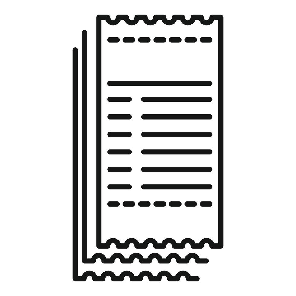 Payment bill icon, outline style vector