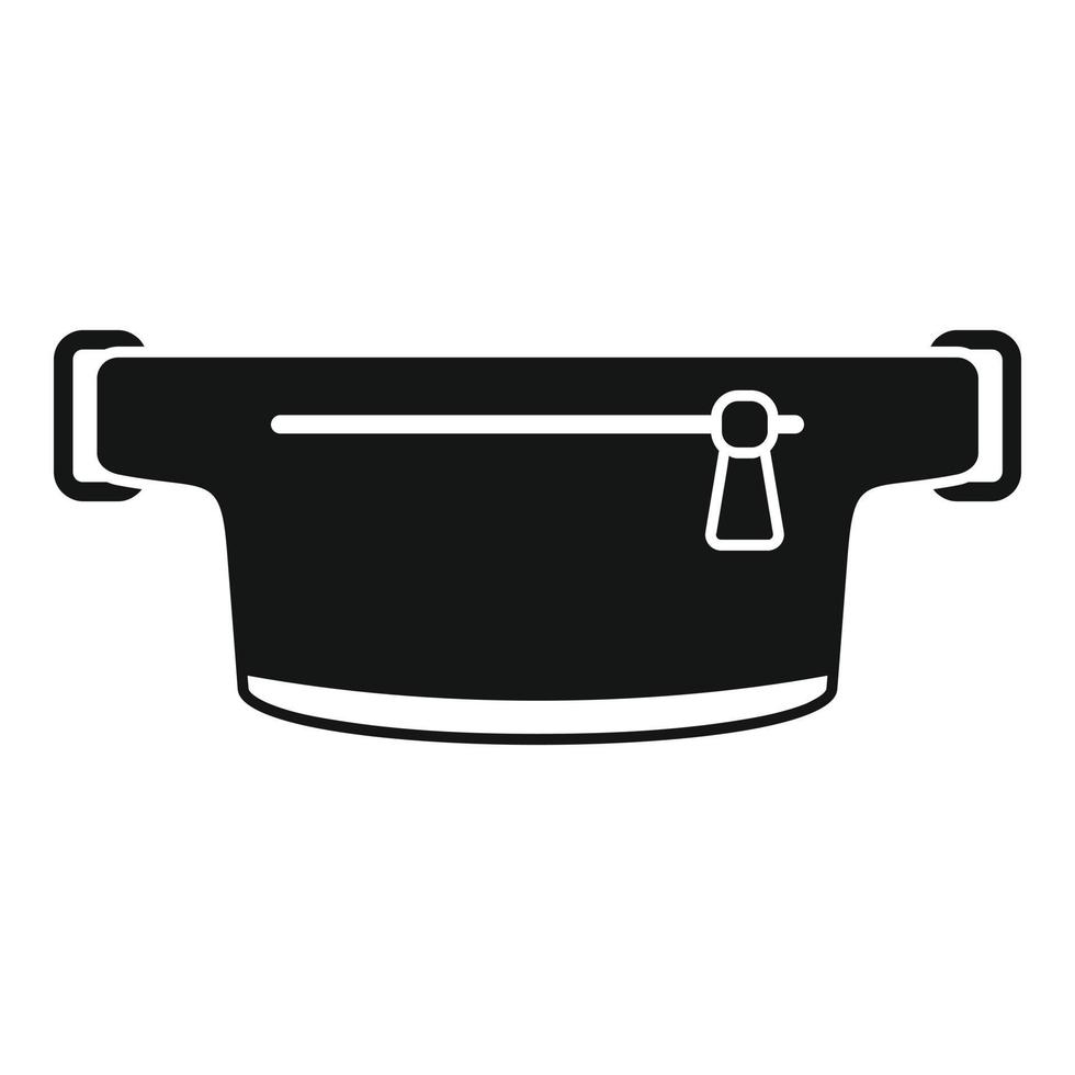 Casual waist bag icon, simple style vector