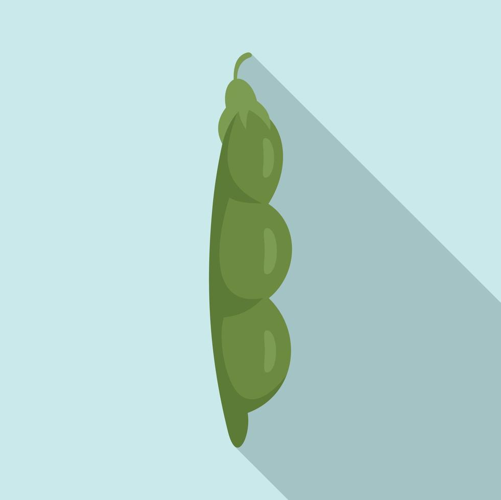 Green peas icon, flat style vector