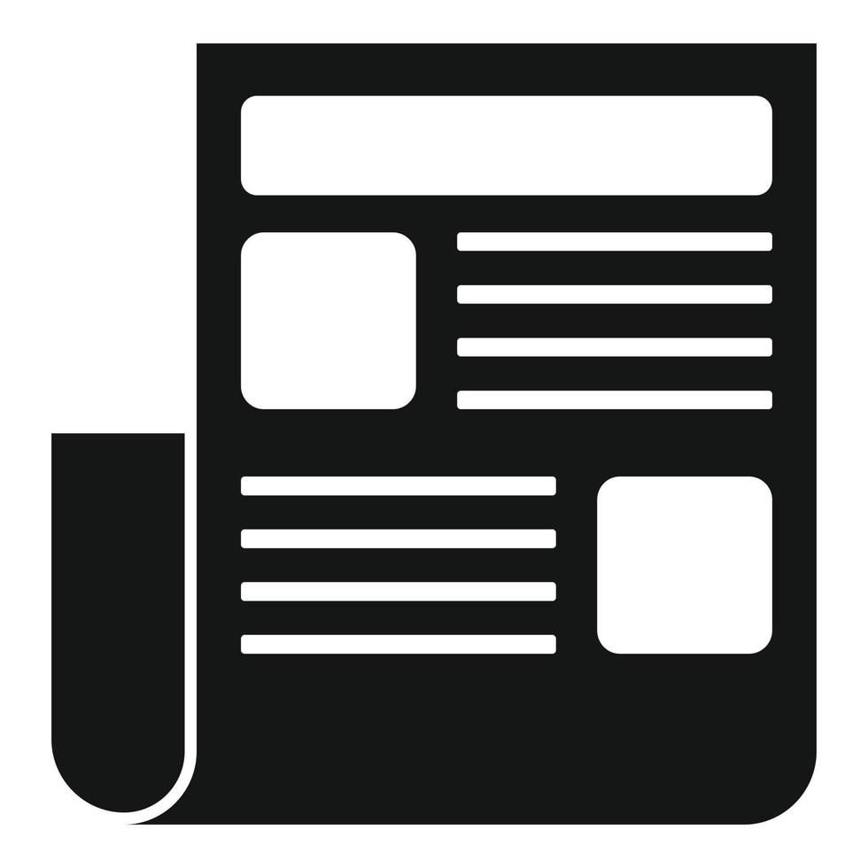 icono de documento de marketing, estilo simple vector