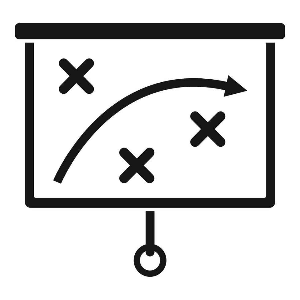 Crisis strategy icon, simple style vector