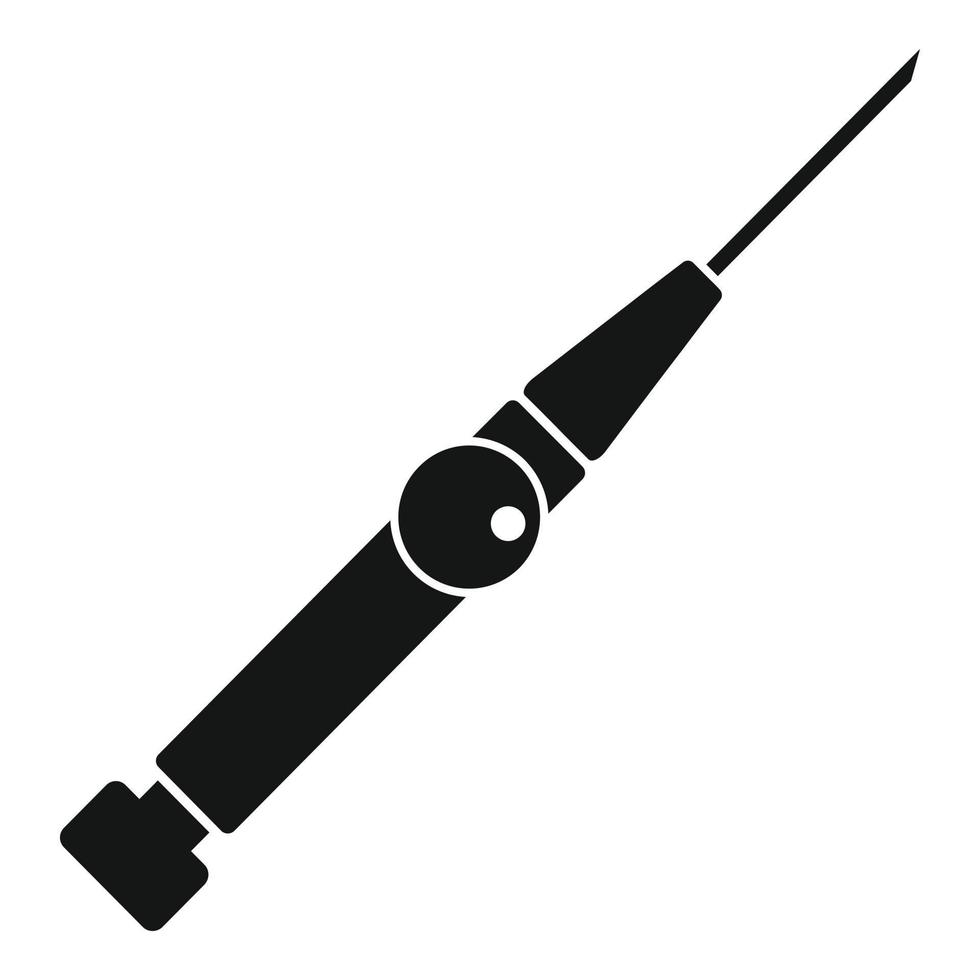 Central catheter icon, simple style vector