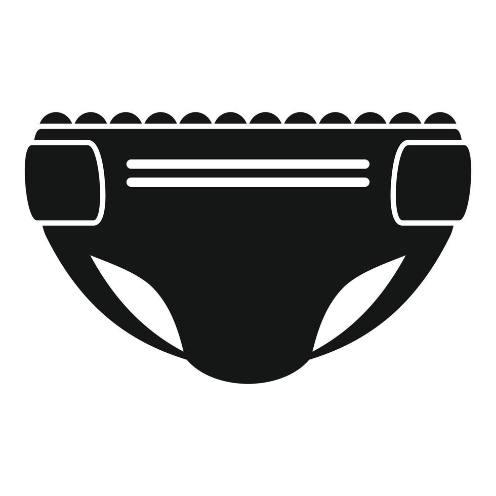 Kid diaper icon, simple style vector
