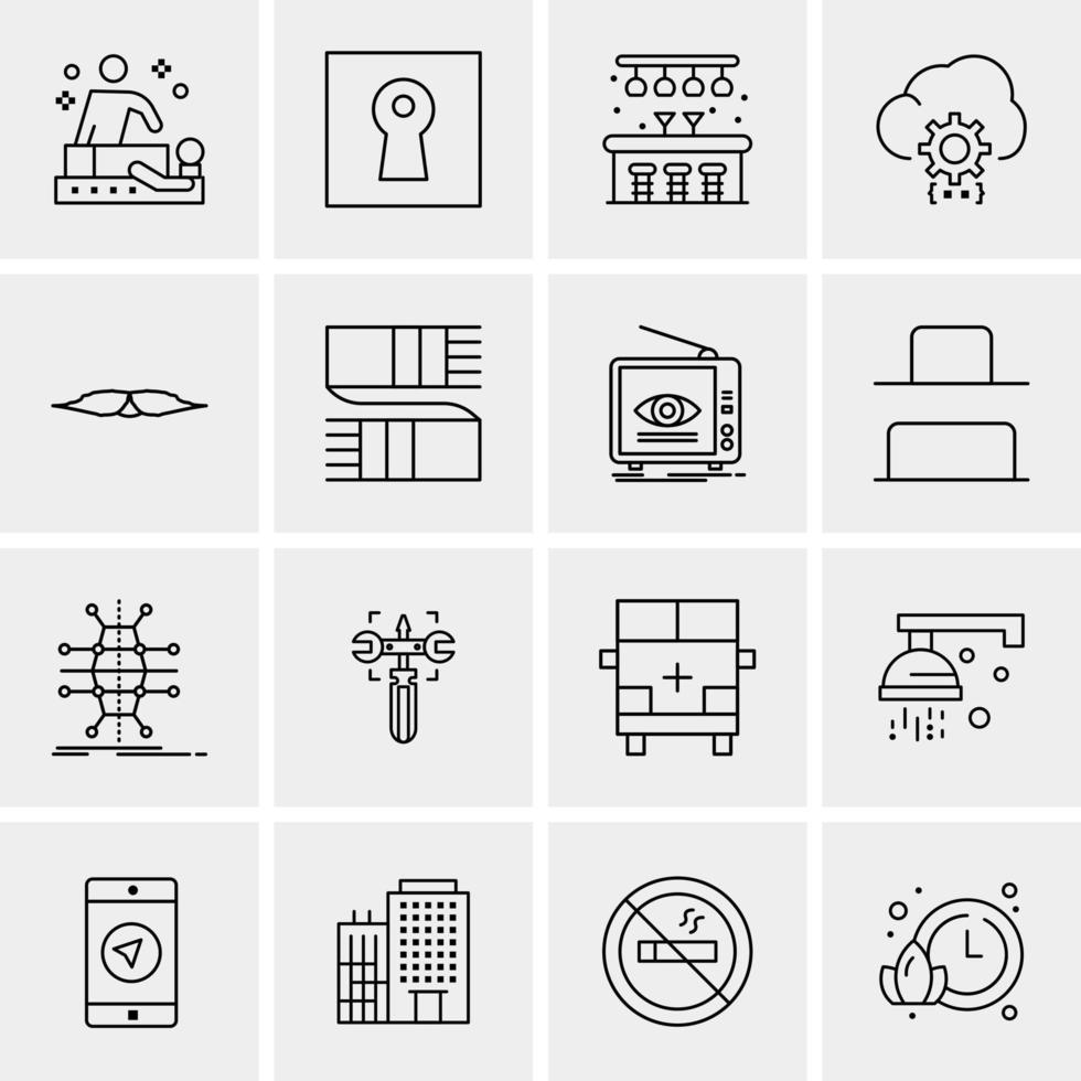 16 Universal Business Icons Vector Creative Icon Illustration to use in web and Mobile Related project