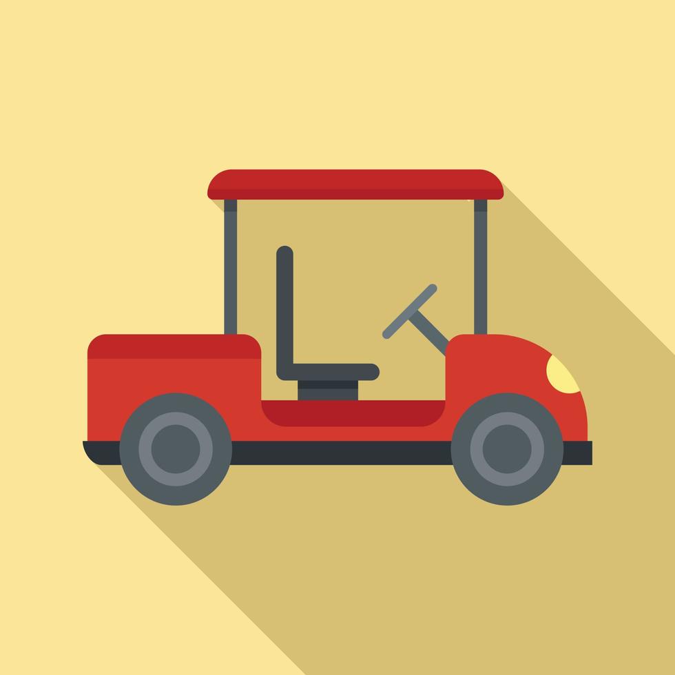 Golf cart hobby icon, flat style vector