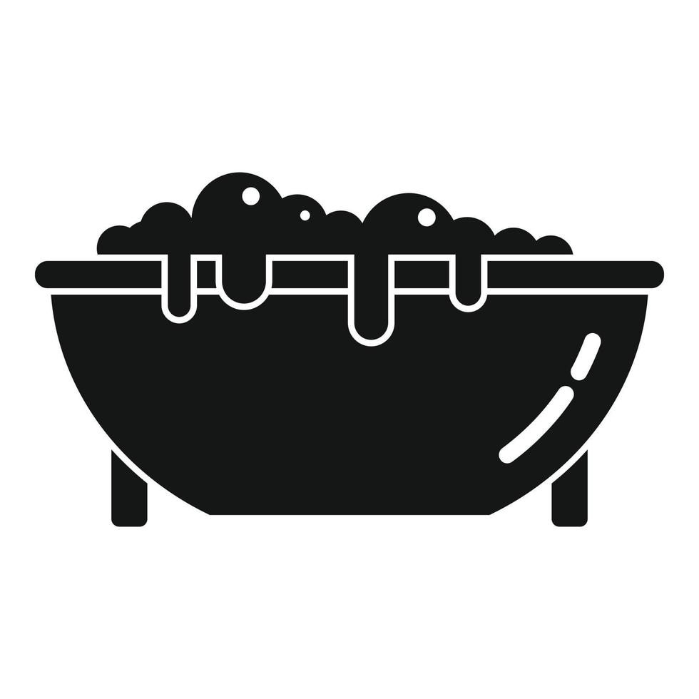 icono de jacuzzi de belleza, estilo simple vector