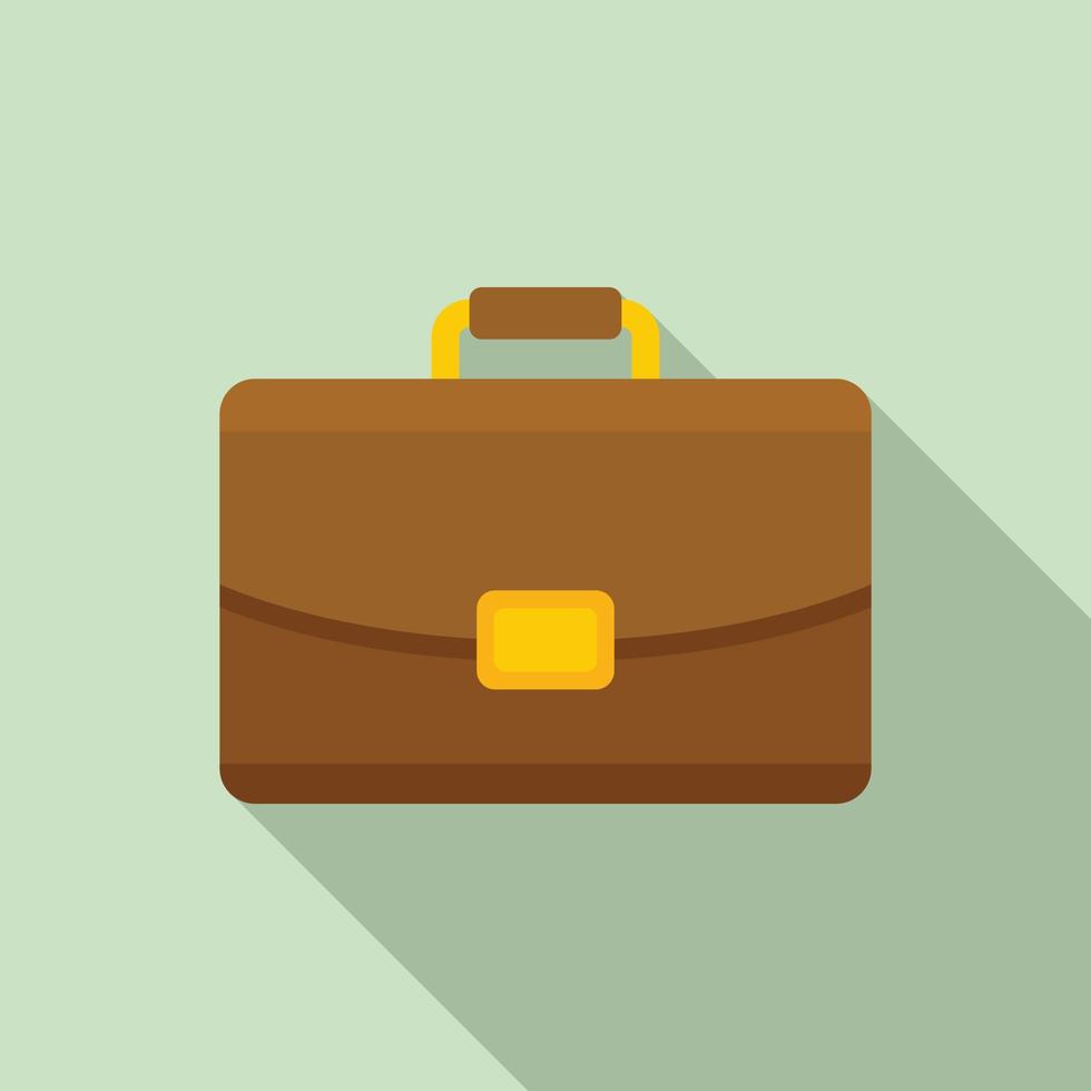 Marketing briefcase icon, flat style vector