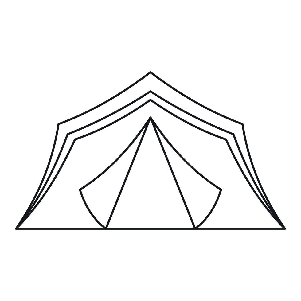 Tourist tent icon, outline style vector