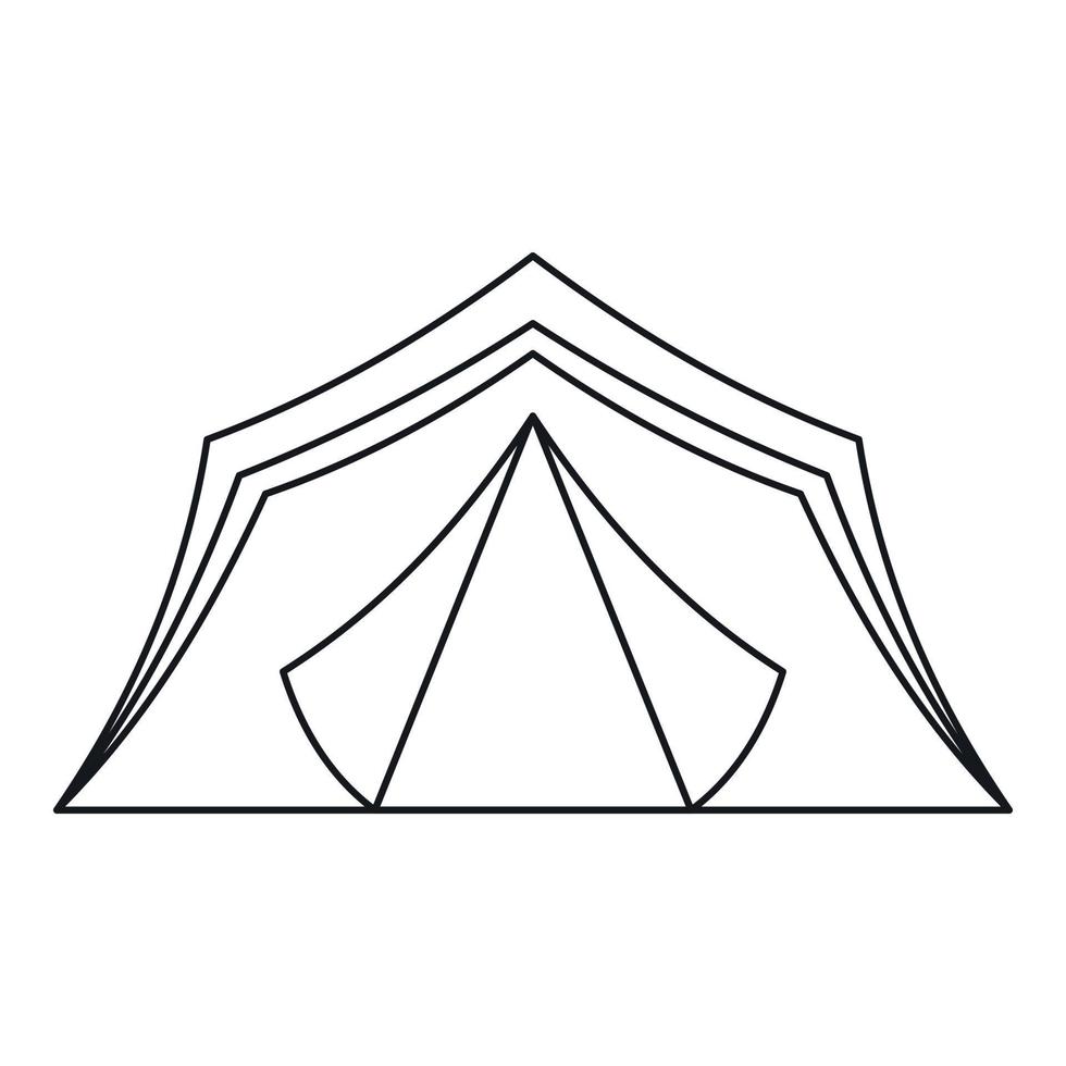 Tourist tent icon, outline style vector