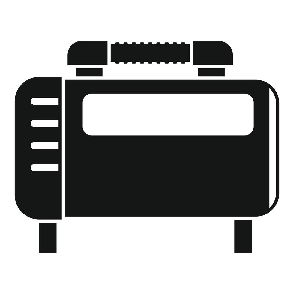 Motor air compressor icon, simple style vector