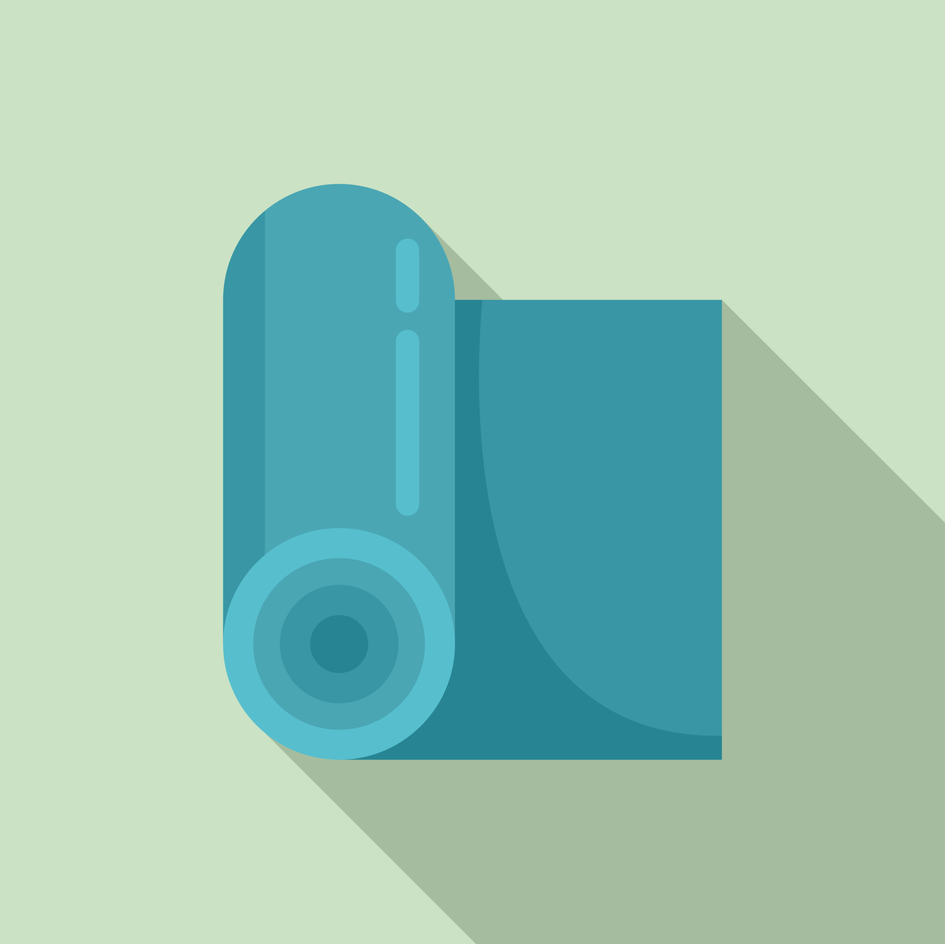 Yoga mat icon, flat style 14643299 Vector Art at Vecteezy