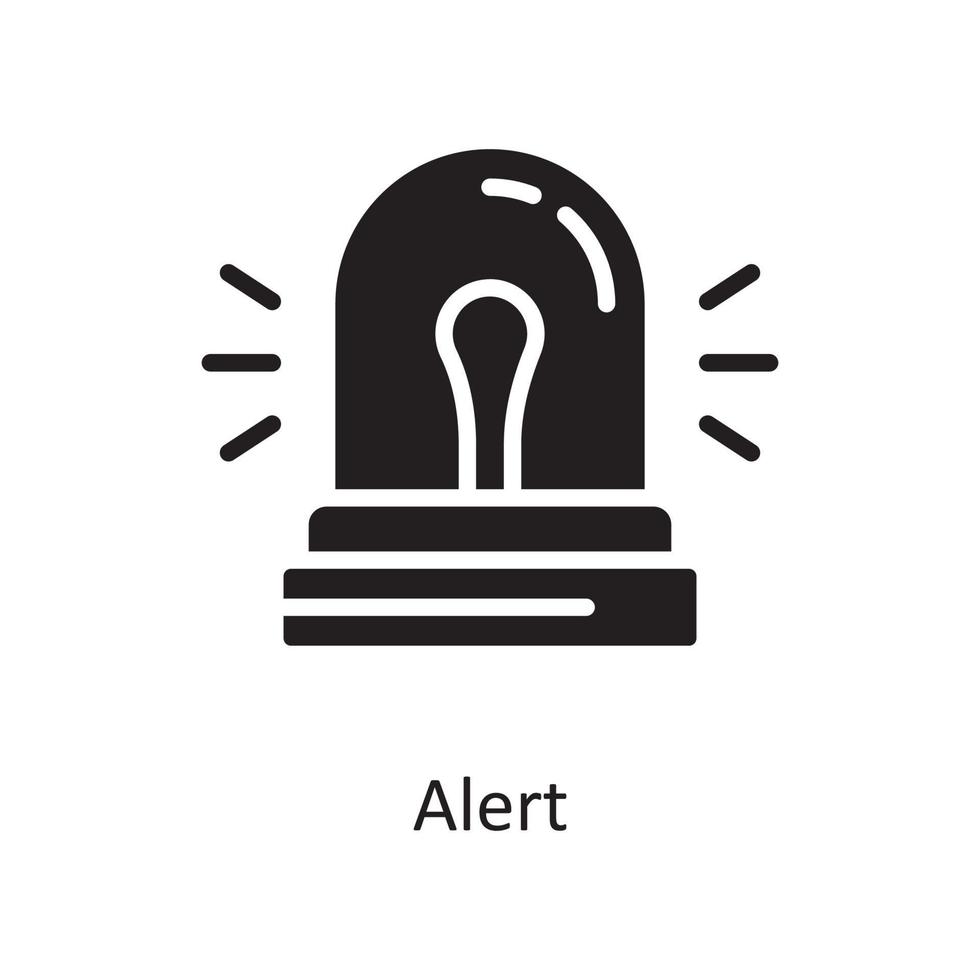 ilustración de diseño de icono sólido de vector de alerta. símbolo de limpieza en el archivo eps 10 de fondo blanco