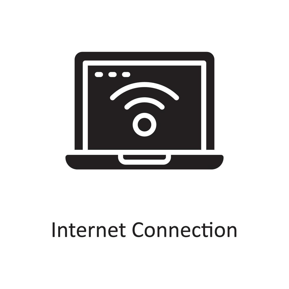 Internet Connection Vector Solid Icon Design illustration. Housekeeping Symbol on White background EPS 10 File